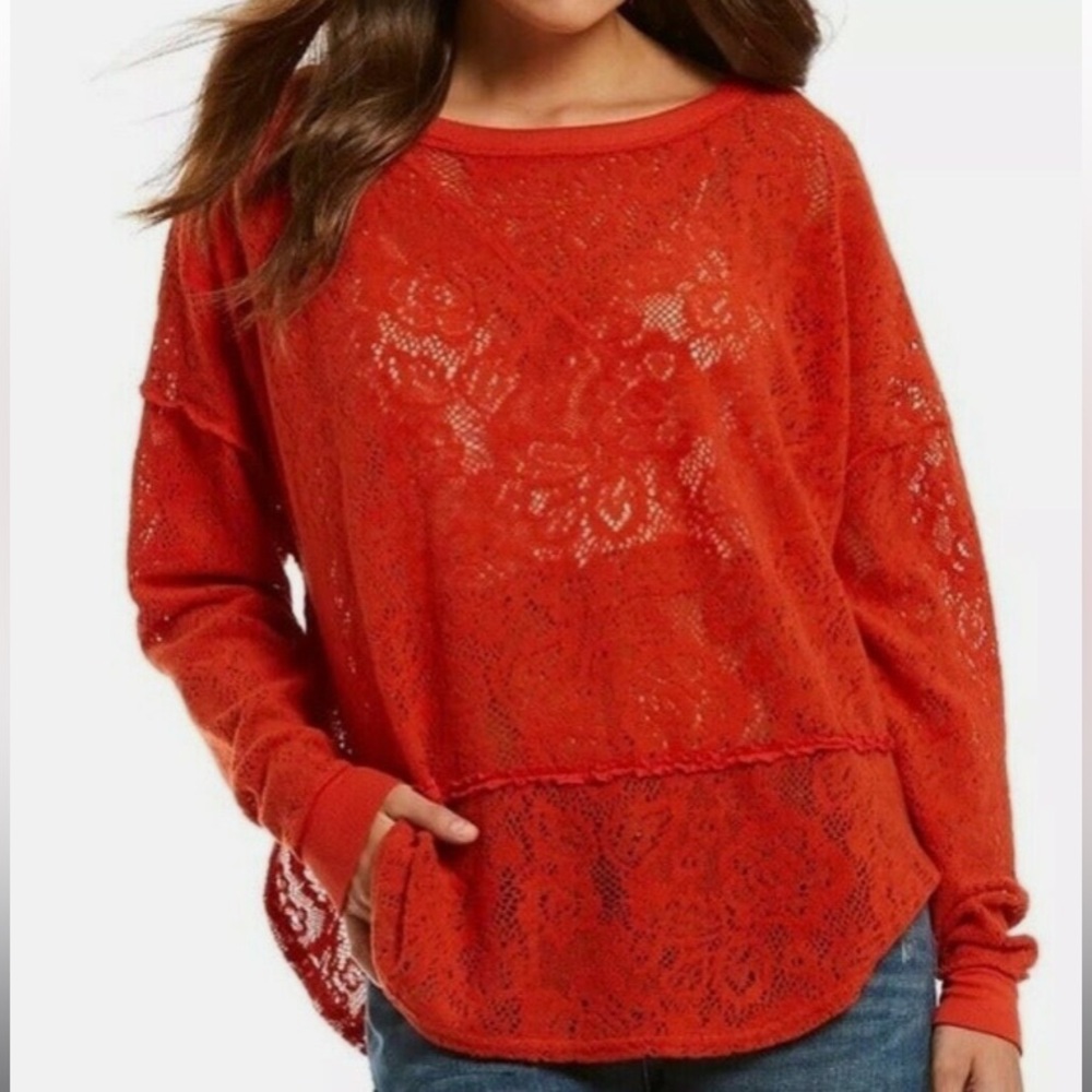 Free People Lace Sweater size xs